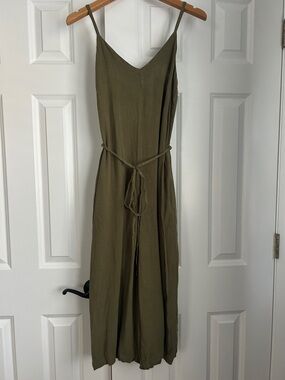 Potter's Pot Olive Green Wide Leg Jumpsuit
